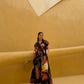 Bonita Dress in Sol Garden print (Midnight Black)