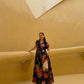 Bonita Dress in Sol Garden print (Midnight Black)