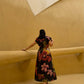 Bonita Dress in Sol Garden print (Midnight Black)