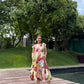 Raya Dress in Sol Garden print (Sandstone)