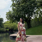 Raya Dress in Sol Garden print (Sandstone)
