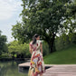 Raya Dress in Sol Garden print (Sandstone)