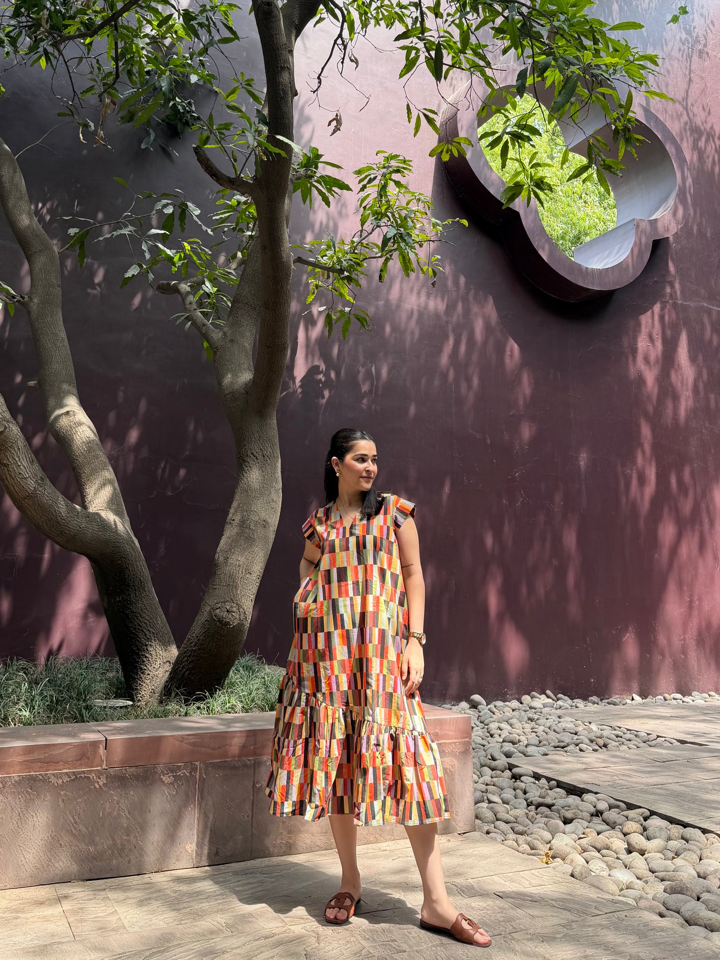Raya Dress in Camino print