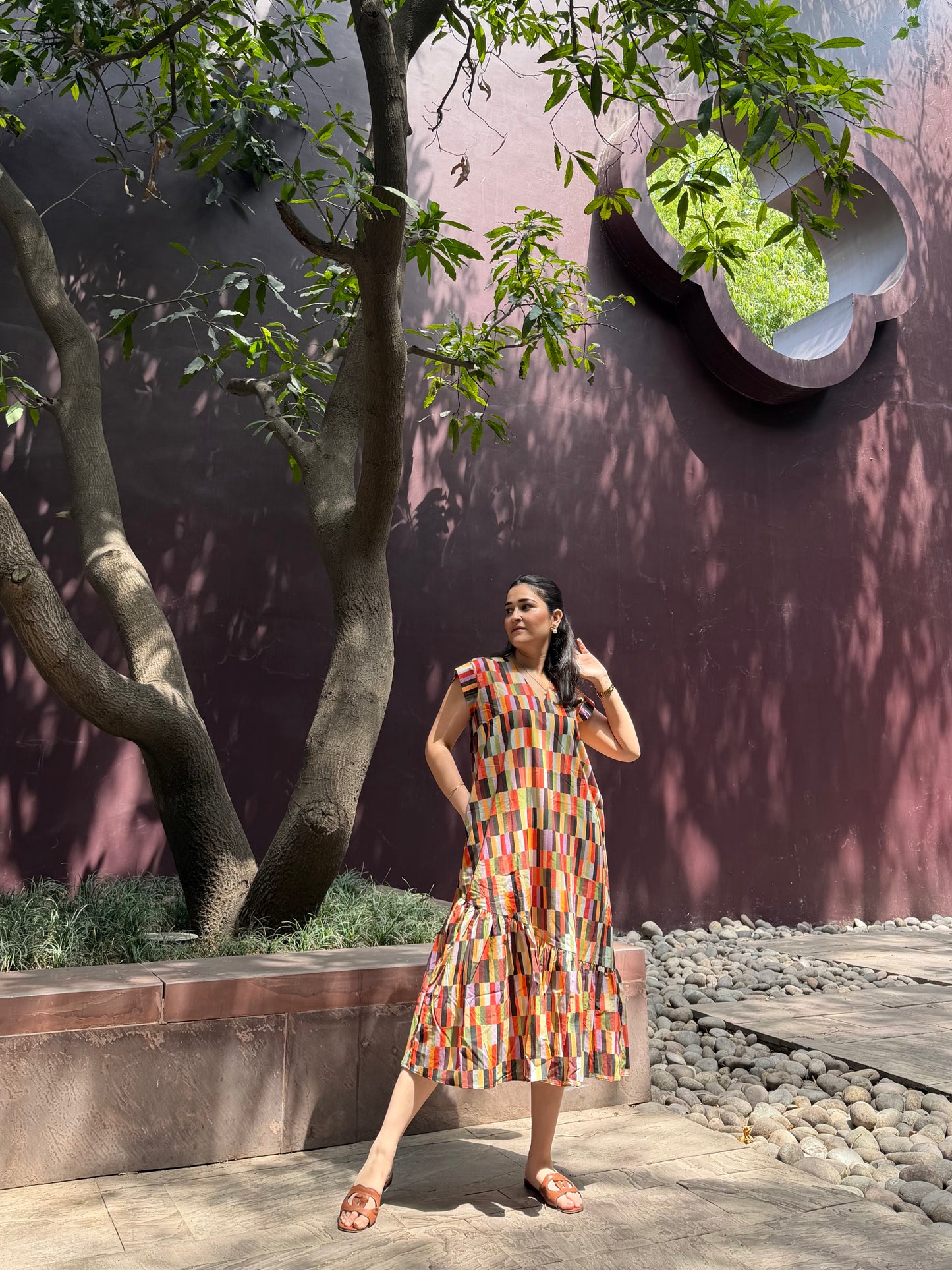 Raya Dress in Camino print
