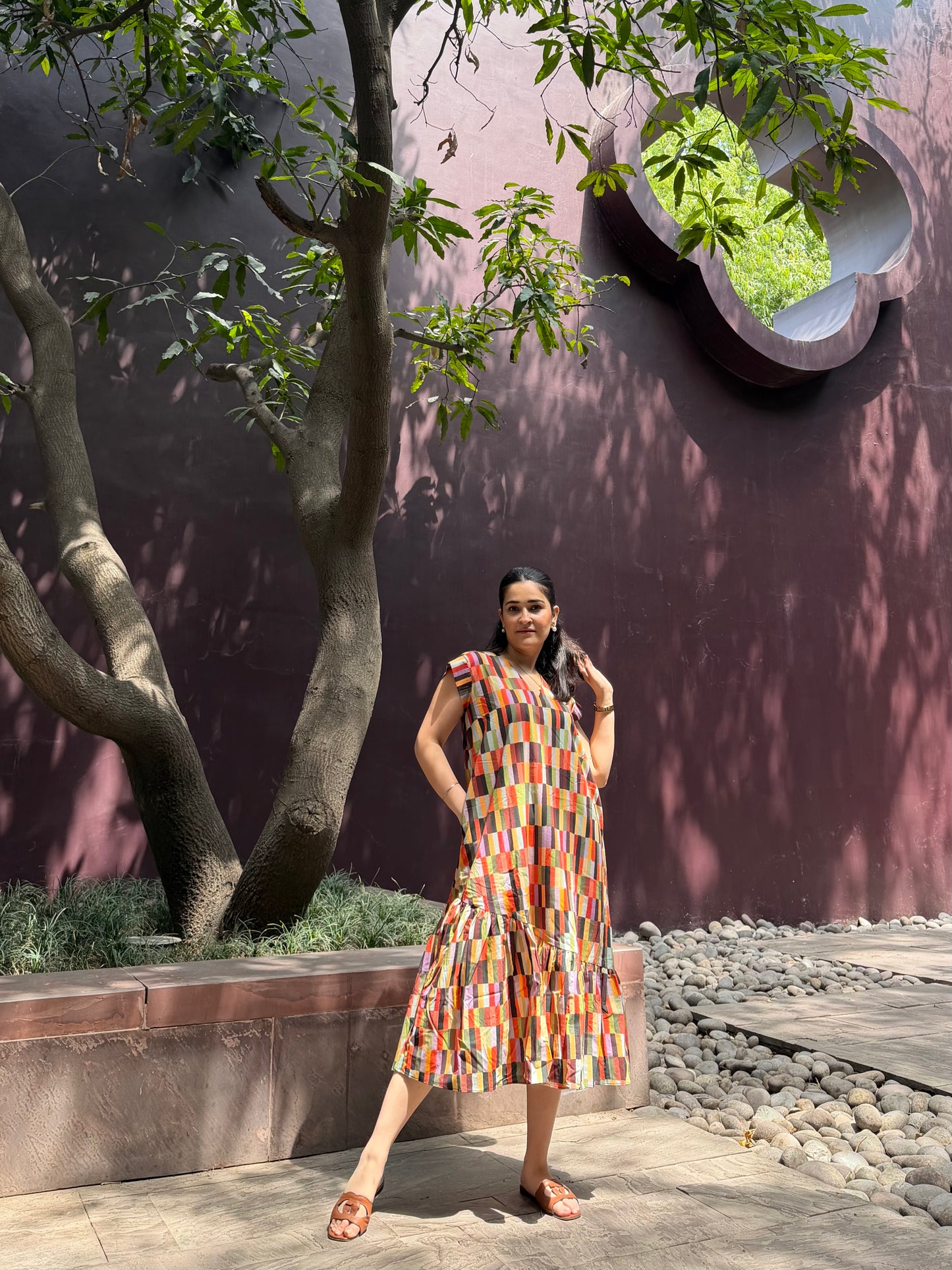 Raya Dress in Camino print