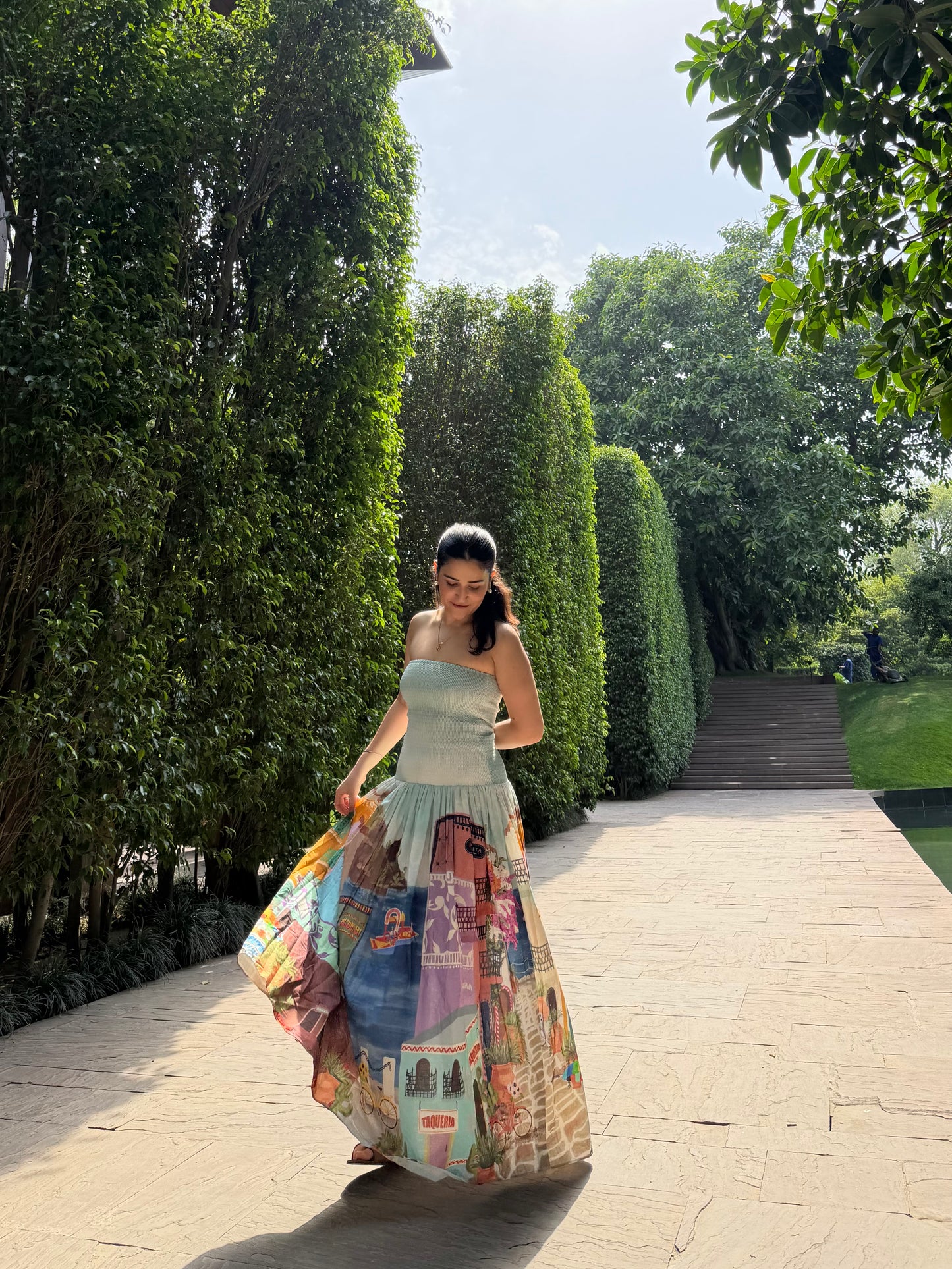 Isadora Dress in Casa Parade print