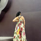 Selvara Dress in Sol Garden print (Sandstone)