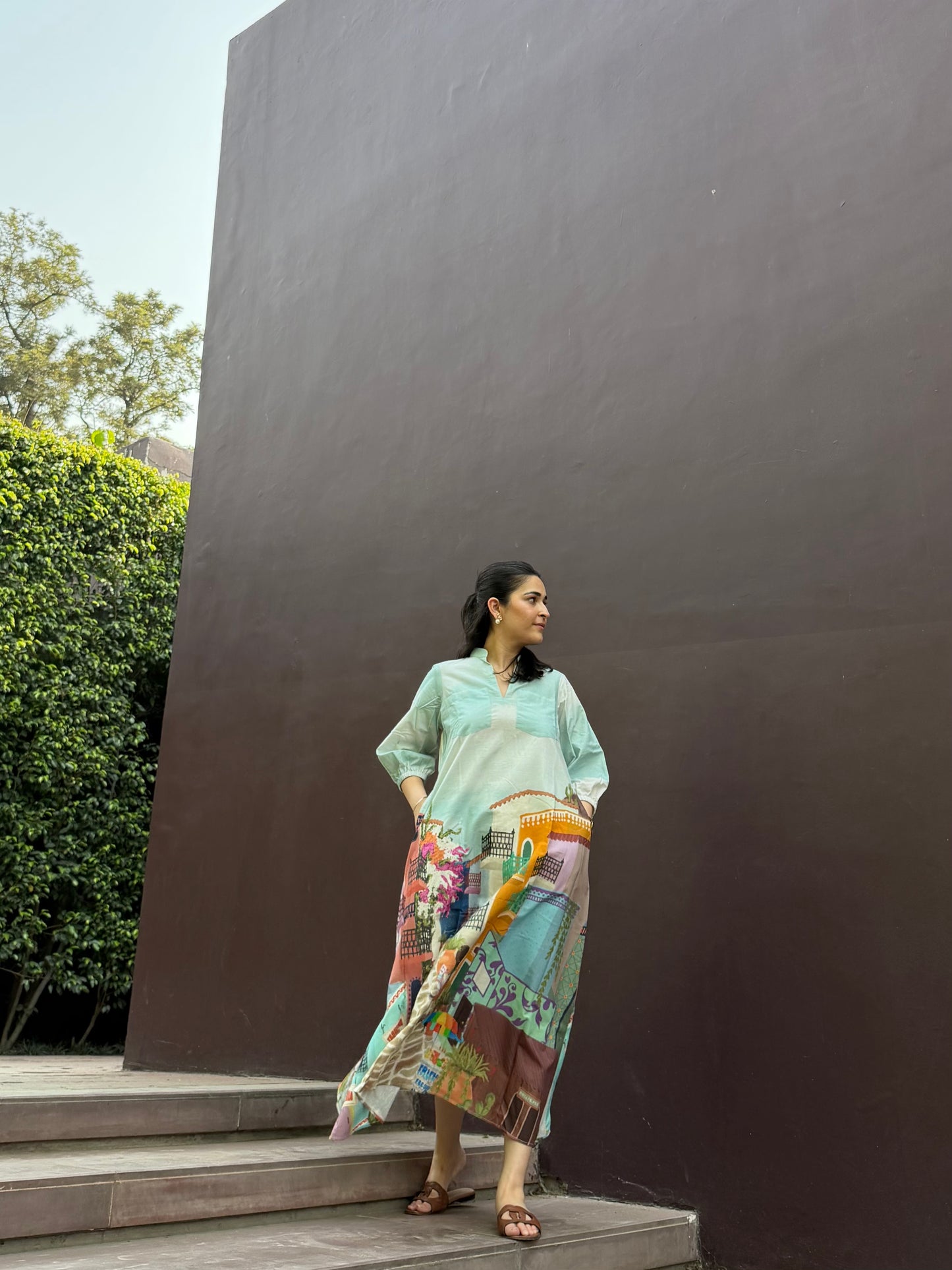 Dora Dress in Casa Parade print