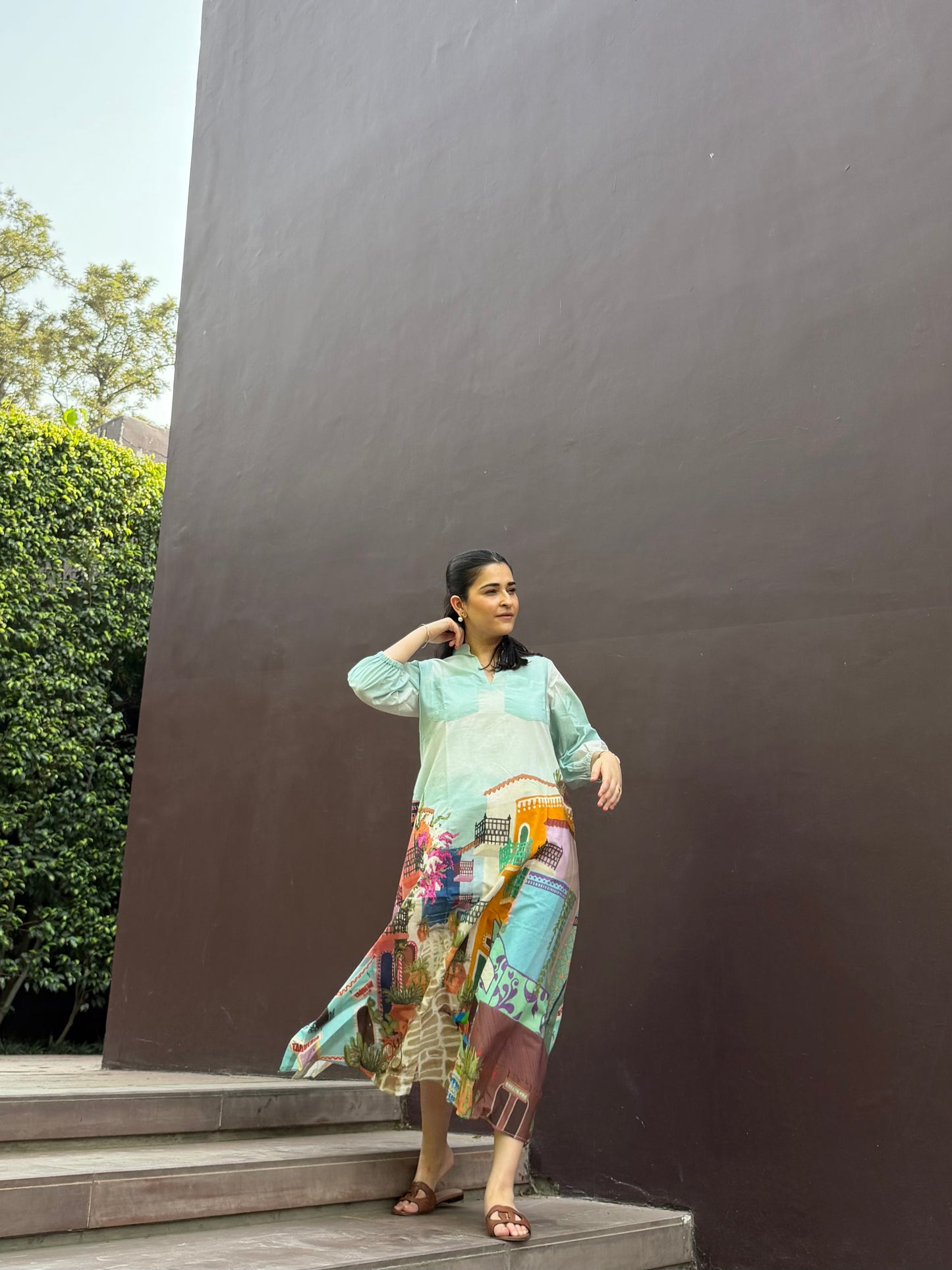 Dora Dress in Casa Parade print