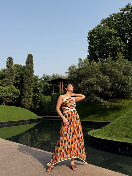 Aaleyah Dress in Camino print