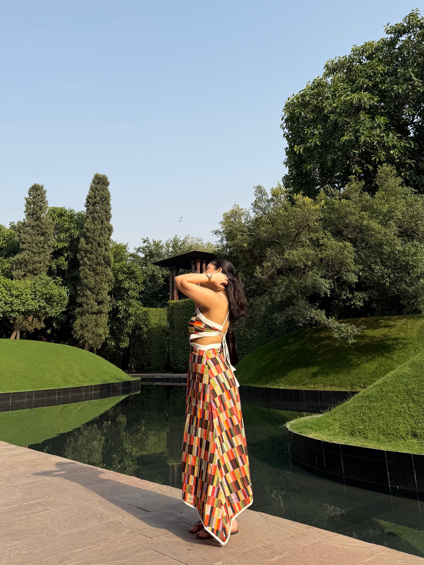 Aaleyah Dress in Camino print