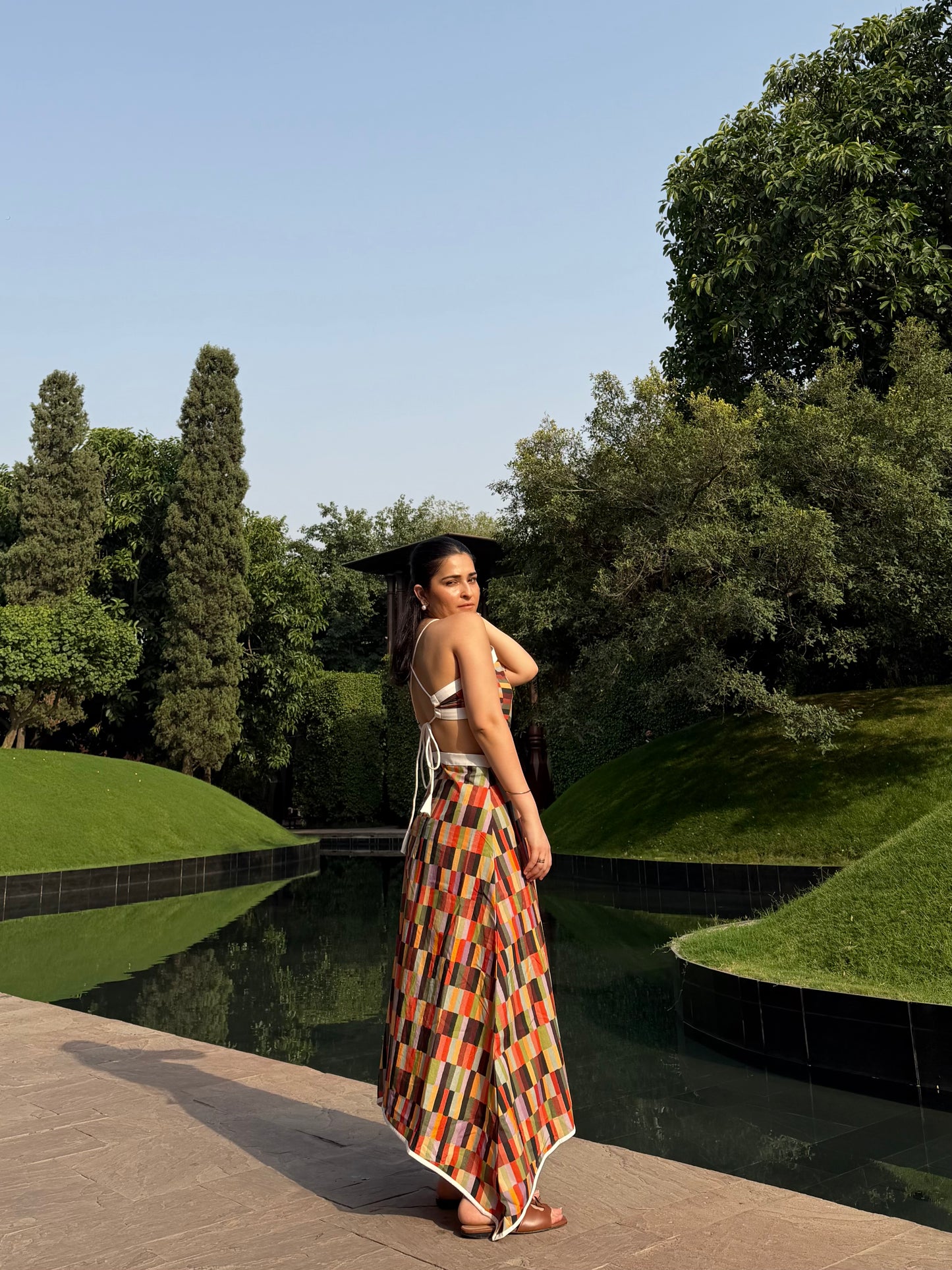 Aaleyah Dress in Camino print