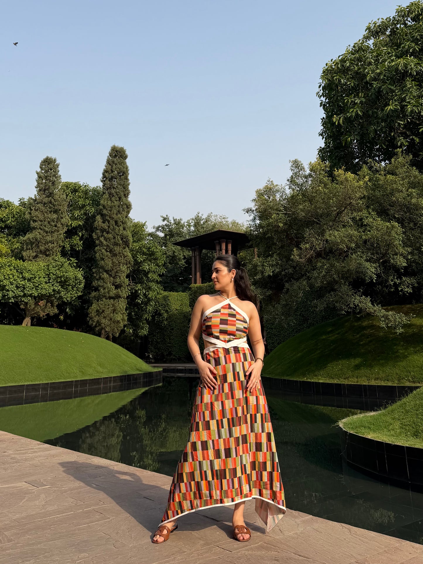Aaleyah Dress in Camino print