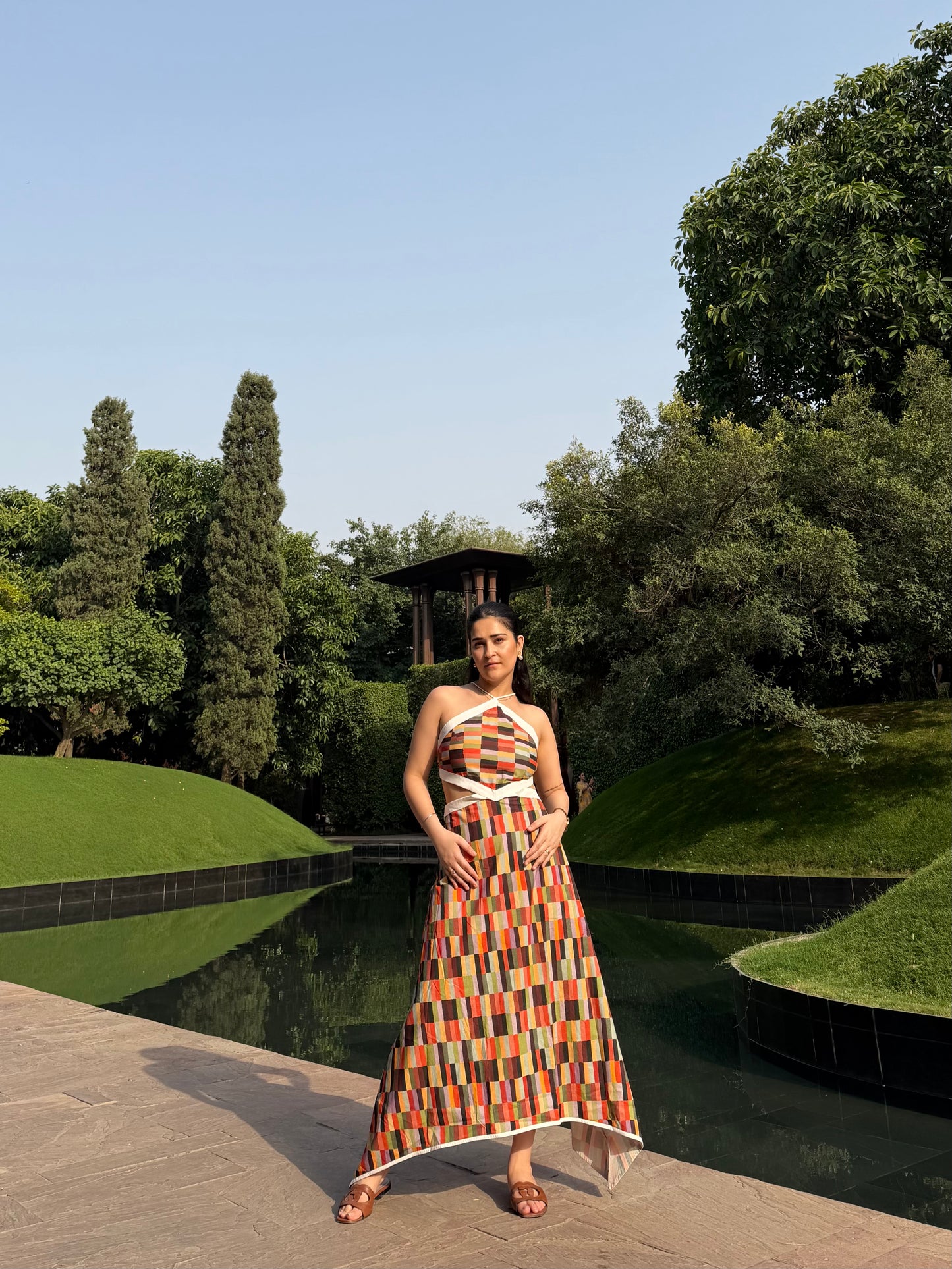 Aaleyah Dress in Camino print