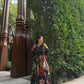 Petalia Dress in Sol Garden print (Midnight Black)