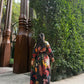 Petalia Dress in Sol Garden print (Midnight Black)