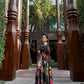 Petalia Dress in Sol Garden print (Midnight Black)
