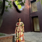 Nirvana Dress in Sol Garden print (Sandstone)