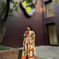 Nirvana Dress in Sol Garden print (Sandstone)