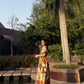 Nirvana Dress in Sol Garden print (Sandstone)