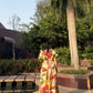 Nirvana Dress in Sol Garden print (Sandstone)