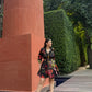 Jardin Dress in Sol Garden print (Midnight Black)