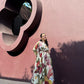 Petalia Dress in Sol Garden print (Sandstone)