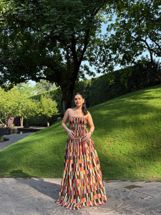 Isadora Dress in Camino print