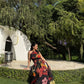 Rosalia Dress in Sol Garden print (Midnight Black)