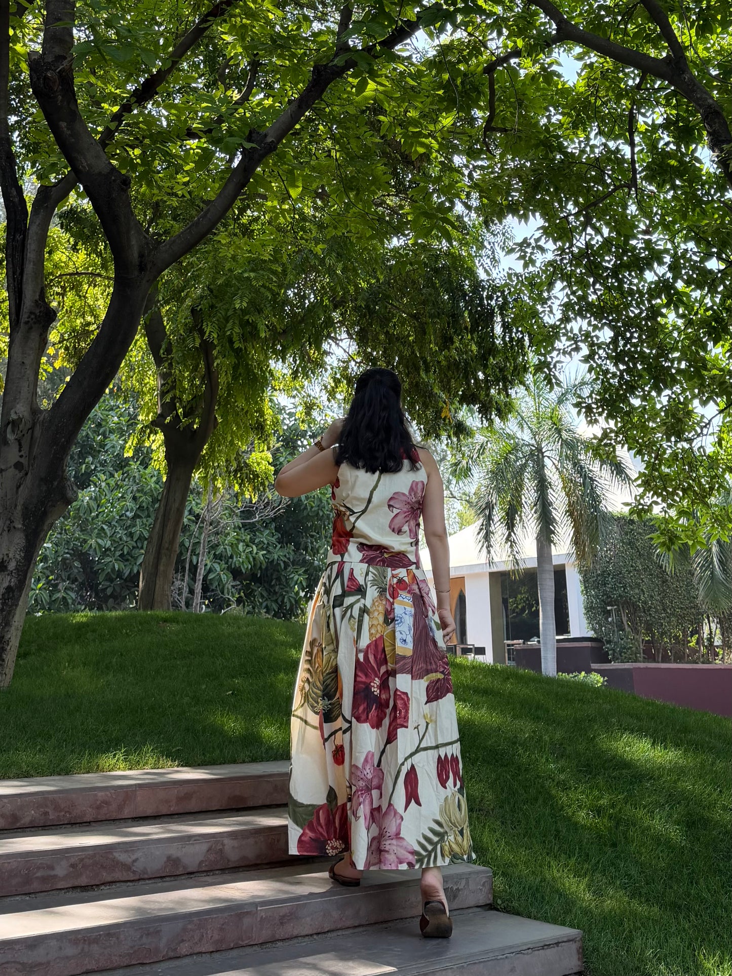 Solana Set in Sol Garden print (Sandstone)