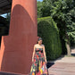 Isadora Dress in Sol Garden print (Midnight Black)