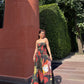 Isadora Dress in Sol Garden print (Midnight Black)