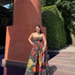 Isadora Dress in Sol Garden print (Midnight Black)