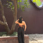 Adelina Set in Sol Garden print (Midnight Black)