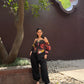 Adelina Set in Sol Garden print (Midnight Black)