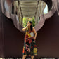 Hibiscus Dress in Sol Garden print (Midnight Black)