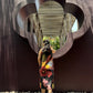 Hibiscus Dress in Sol Garden print (Midnight Black)