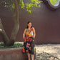Hibiscus Dress in Sol Garden print (Midnight Black)