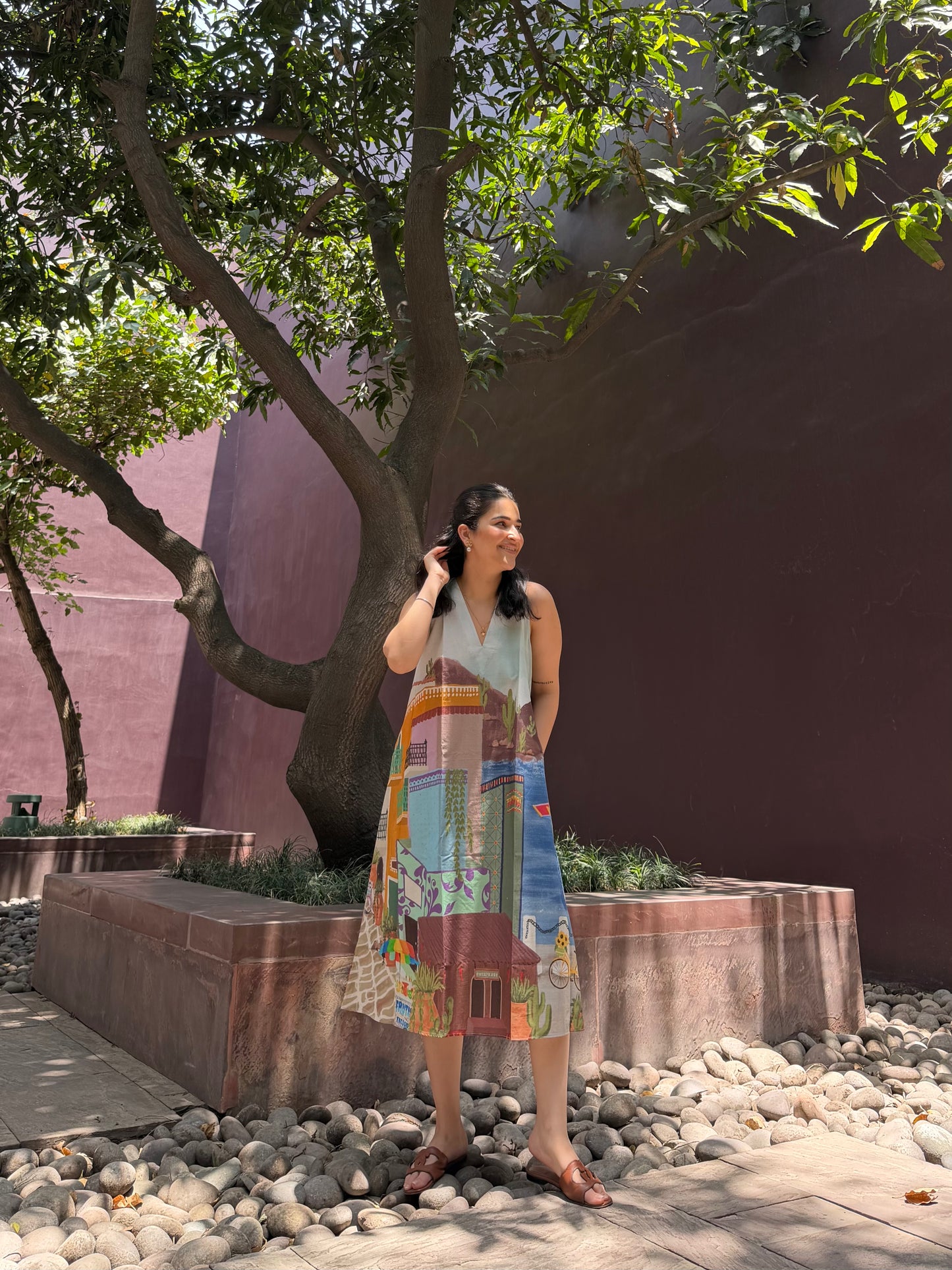 Hibiscus Dress in Casa Parade print