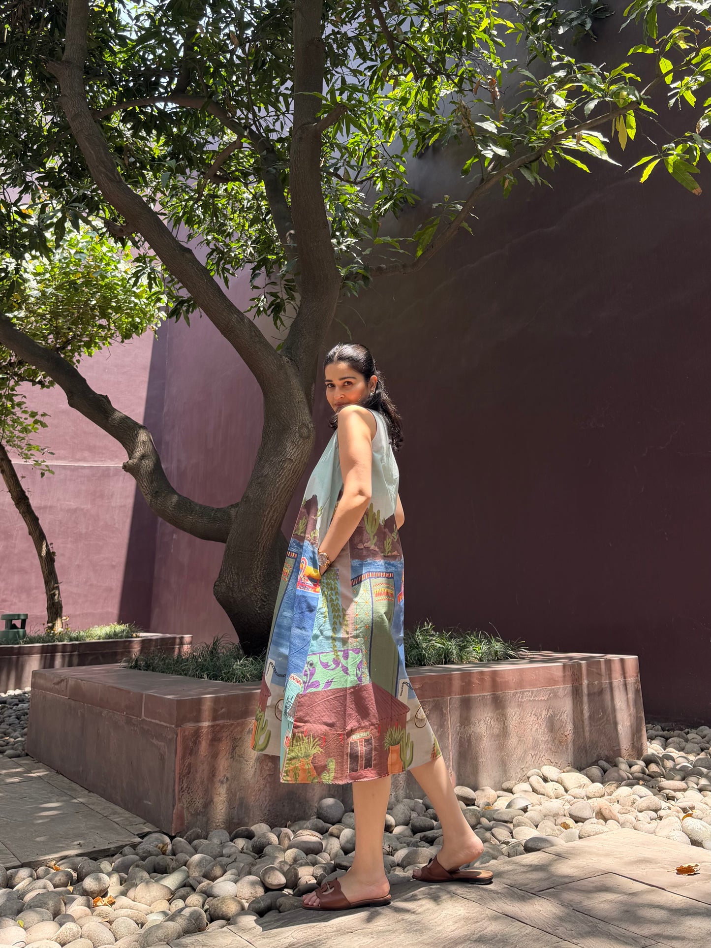 Hibiscus Dress in Casa Parade print