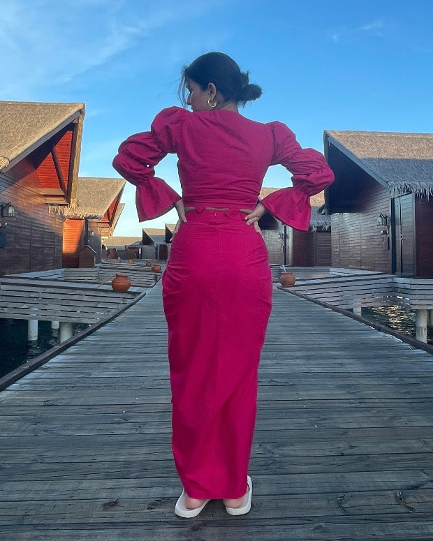 Luna skirt -spicy pink